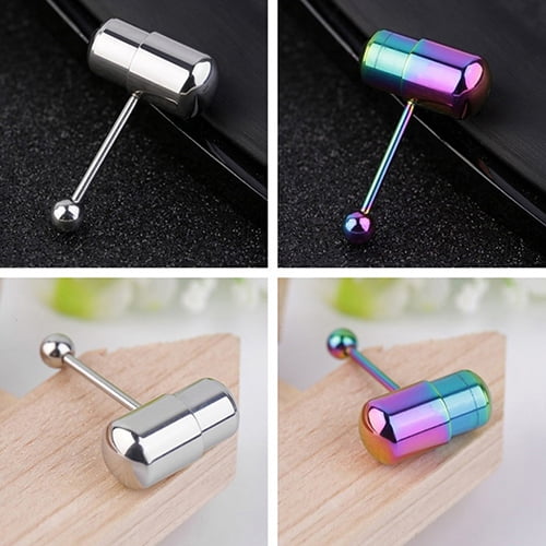 Huanledash 1Pc Cool Vibrating Barbell Tongue Rings Bars Piercing Stainless Steel Body Jewelry - Walmart.com Huanledash 1Pc Cool Vibrating Barbell Tongue Rings Bars Piercing Stainless Steel Body Jewelry - Walmart.com