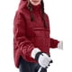 thumbnail image 2 of Chaqueta Acolchada Oversize para Mujer, Estilo Dolman, con Capucha, Larga, Cálida y Estilo Top Rojo Vino M, 2 of 7