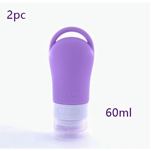 Botella de almacenamiento portátil desinfectante con orificio for colgar, botella de recarga de desinfectante de manos de silicona, juego de botellas de recarga de viaje for cosméticos