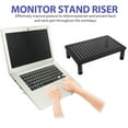 thumbnail image 2 of RENACLIPY Adjustable Monitor Stand Riser Black Plastic Office Desk Organizer Ergonomic Computer Screen Riser, 2 of 8