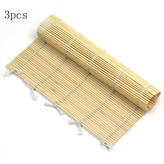 Tapete de bambú Para sushi Vhermosa Juego de 4 tapetes de bambú Para sushi 24 x 24 cm