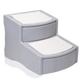 thumbnail image 1 of 2-Step Pet Stairs for Small Dogs - Removable Washable Carpet Tread - Up to 75-pounds Cats and Dogs, 1 of 3