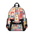 thumbnail image 3 of Pioneer Flower Floral Print Pattern Backpack for School, Cute School Bag with Adjustable Shoulder Straps and Padded Back, 15.25"x11.5"x5.25", 3 of 5