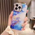 thumbnail image 1 of Funda de teléfono a prueba de golpes para iPhone, carcasa de sueño brillante, grieta de mármol, 13 Pro Max, 14Plus, 14Pro Fivean unisex, 1 of 2
