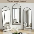 thumbnail image 2 of Cuteday 71"x 30" Full Length Mirror Arched Standing Floor Mirror Full Body Mirror, Black, 2 of 7