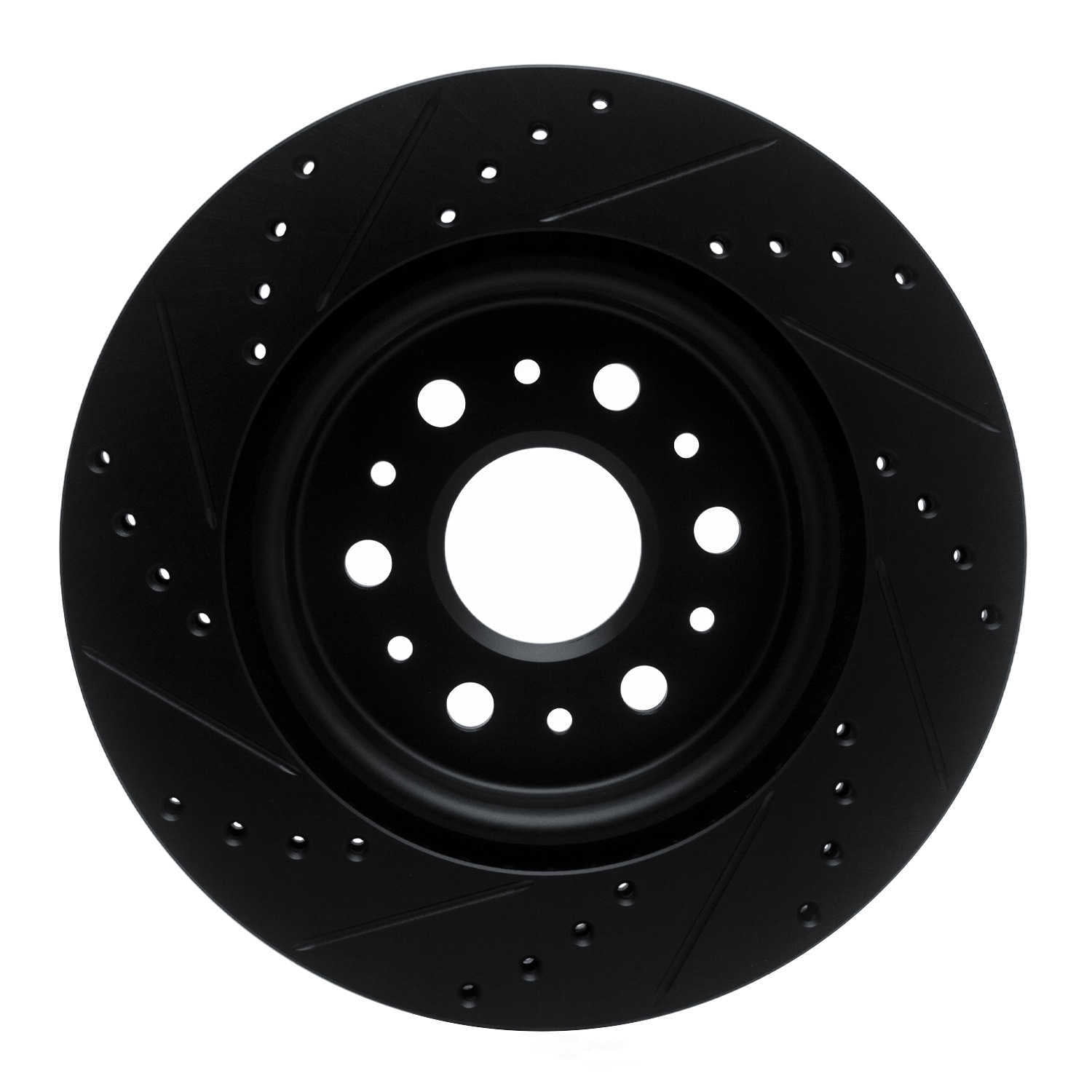Dynamic Friction Company 633-48000R DFC Brake Rotor - Drilled And Slotted - Black