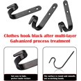 thumbnail image 3 of Paquete de 10 perchas multifuncionales de hierro para ropa, gancho para toallas de hierro negro con 20 tornillos, gancho de pared negro en forma de J de 10 g de peso para baño, cocina y oficina, paqu, 3 of 5