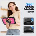thumbnail image 6 of Case for Lenovo Tab One/K9 8.7 Inch 2025 with Screen Protector, 360 Degree Rotating Kickstand Hand Strap Heavy Duty Shockproof Cover with Shoulder Strap, Rose PC, 6 of 7