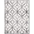 thumbnail image 1 of Central Oriental 1065.240.09 2 ft. 2 in. x 3 ft. Geometric Polypropylene & Polyester Plimyth Rectangle Area Rug, Grey & White, 1 of 1