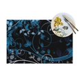 thumbnail image 2 of ZNDUO Placemats, 1 PCS Heat Resistant Stain Resistant Woven PVC Insulation Placemats, Durable Washable Elegant Table Mats for Dining-Blue Leaves, 18"x12", 2 of 6