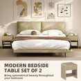 thumbnail image 4 of HOMCOM Nightstand Set of 2, Bedside Table with Rounded Corners, Natural, 4 of 10
