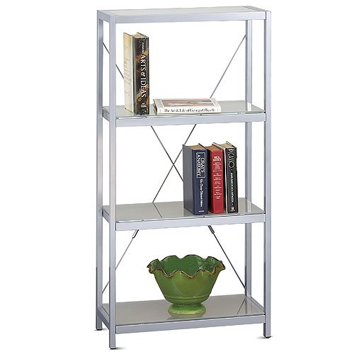 Pavilion 4Shelf Glass Bookcase