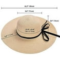 thumbnail image 5 of Womens Floppy Summer Sun Beach Straw Hat UPF50 Foldable Wide Brim, 5 of 8