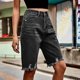 thumbnail image 4 of Jean Shorts Mujeres Casual Cintura Bolsillo Sólido Jeans Medio Shorts, Poliéster para la Calle de Primavera Verano Y el Uso Diario, 4 of 9