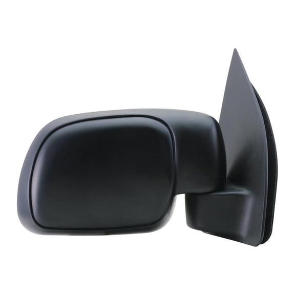 61093F - Fit System Passenger Side Mirror for 99-10 Ford F250, F350, F450, F550 Super Duty Pick-Up, 00-05 Excursion, w/o signal, black, foldaway, Manual