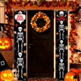 thumbnail image 4 of Bandera del Día de los muertos mexicana para colgar al aire libre, señal de porche colgante, fantasma aterrador de Halloween, accesorios decorativos, decoración del hogar, 180x30cm, 4 of 4