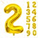 thumbnail image 1 of Globos Con Números Dorados De 40 Pulgadas Globos Con Números De Lámina De Helio Mylar Para Cumpleaños Globo Número 2 Para Decoraciones De 2Er Cumpleaños Para Niños Suministros De Decoración Para Fiest, 1 of 1