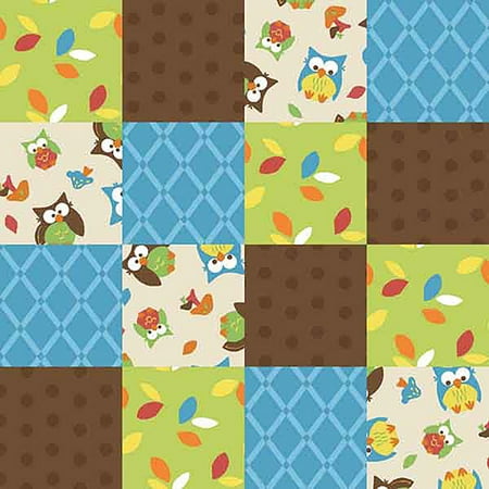 Springs Creative 3D Applique Bright Owl Patch, Fabric By the Yard