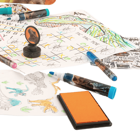Jurassic World Dinosaur Art Kit Gel Pens Markers Stickers with Carrying Tin 600+ Pieces