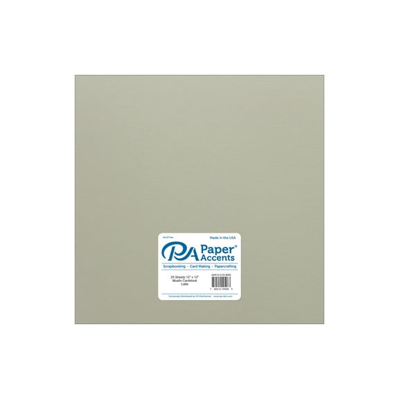 Paper Accents Cardstock 12"x 12" Muslin 73lb Latte 25pc