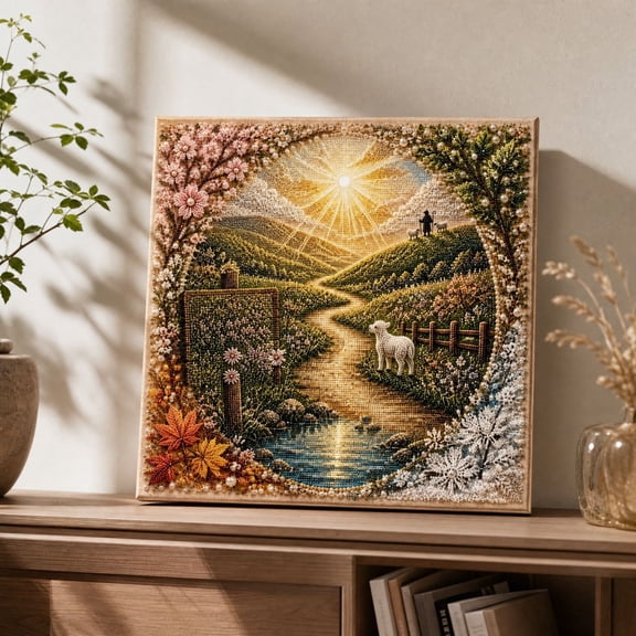 Messenger Garden Bible Art Set, Scripture-Themed DIY Painting Kit, Educational Craft Activity for Kids Families, Sunday School Vacation Bible Study Gift