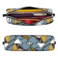 thumbnail image 2 of Cauagu Squirrel And Leaves Print Leather Pencil Pen Case - Stationery Bag Portable Stationery Bag Big Capacity Pencil Pouch Cosmetic Organizer Bag for Men & Women, 2 of 7