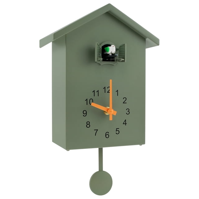 Pluokvzr Cuckoo Clock with Chimer Minimalist Cuckoo Sound Clock with Pendulum Delicate Cuckoo Clock Bird House Battery Powered Cu
