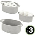 thumbnail image 2 of mDesign Casual Woven Cotton Rope Bathroom Basket with Handles, Set of 3, Gray, 2 of 7