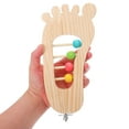 thumbnail image 5 of TEHAUX Wood Parrot Stand with Foot-Shaped Perch, Multi-Color, Easy to Install and Clean, Perfect for Cage, 5 of 6