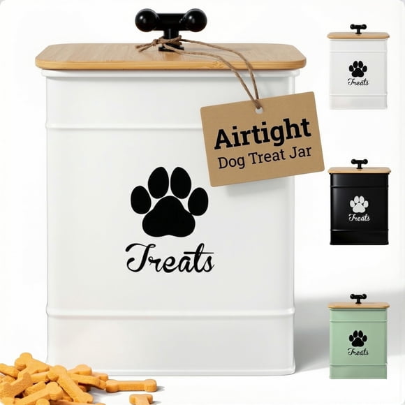 Recipiente para premios para perro HB Design Co. Frasco hermético de 12 tazas