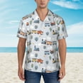 thumbnail image 2 of Fotbe Trains And Cactuse Camisa Hawaiana para Hombre Unisex – Camisa Casual de Verano con Botones de Manga Corta de Algodón y Lino,Large, 2 of 7