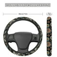 thumbnail image 3 of Renewold 15" Steering Wheel Covers for Car SUV Truck, Universal Auto Accessories Decor for Women Girls Men, Bohemian Mandala Flower Black, 3 of 6
