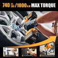 thumbnail image 4 of Llave de impacto inalámbrica Takuoo de 1/2 pulgada, 1000 N.m de torque con 2 baterías de 4000 mAh, 4 of 7