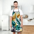 thumbnail image 5 of Bib Apron Waterdrop Resistant Cooking Kitchen Aprons for Women Men Cooking Gardening Chef, Pastoral leaves Aprons,Adult Size, 5 of 7
