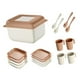 thumbnail image 1 of Juegos de vajilla, cubiertos y utensilios, caja reutilizable, apilable y portátil para adultos, estilo nórdico. Estilo A, 1 of 7