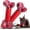2 PC-Beef-Red, variant on Tough Dog Toys for Aggressive Chewers: Beef Flavored Long Lasting Dog Bones for Large Dogs, Indestructible Dog Chew Toys to Keep Them Busy, Large Dog Toys for Medium & Large Breed, Red