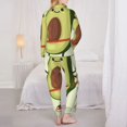 thumbnail image 5 of Disketp Pajamas Set Long Sleeve Sleepwear Womens Button Down Nightwear Pj Sets-Cute Avocado Doing Exercise, 5 of 9