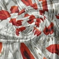 thumbnail image 7 of Ambesonne Floral Valance & Curtain, Poppy Flower Branches Print, 55"x30", Vermilion Off White, 7 of 7