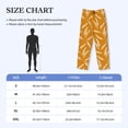 thumbnail image 4 of Lsque Autumn Orange Wheat Print Men's Pajama Pants, Lounge Pant - Comfortable Home Wear,Elastic Waistband, Stylish Design-Large, 4 of 9