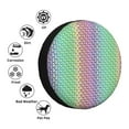 thumbnail image 4 of Pofeuu Rainbow Peacock Feathers Print Spare Tire Wheel Cover for Car Truck SUV Camper Universal Fit Spare Tire Cover RV Spare Tire Covers-16 inch, 4 of 6