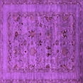 thumbnail image 1 of Ahgly Company Indoor Square Oriental Purple Industrial Area Rugs, 6' Square, 1 of 4