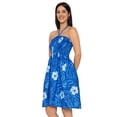 thumbnail image 4 of HAPPY BAY Women's Beach Vacation Summer Holiday Short Tube Top Stretchy Ruched Evening Dress Strapless Dresses for Women L-XL Blue Floral, 4 of 8
