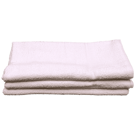 3 Pack Beach Pool Spa Towels Solid White | Thin Lightweight 100% Cotton 30 in x 60 in