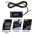 thumbnail image 4 of Medidor LED para Motocicleta de 12 V Voltímetro Impermeable 3 en 1 Termómetro Reloj Electrónico Indicador Azul ANGGREK Otros, 4 of 8