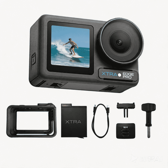 Xtra Edge Pro Night View 4K 40 MP Video Camera, Black