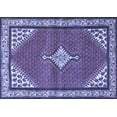 thumbnail image 1 of Ahgly Company Machine Washable Indoor Rectangle Medallion Blue Traditional Area Rugs, 4' x 6', 1 of 4