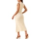 thumbnail image 3 of Vestido de suéter midi sin mangas de punto acanalado para mujer INSPIRE CHIC, elegante y casual con cuello simulado, 3 of 5