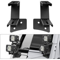 Nilight 2PCS Windshield Hinge Mounting Brackets Dual A-Pillar for Offroad LED Fog Light Work Led for 2007 2008 2009 2010 2011 2012 2013 2014 2015 2016 2017 Wrangler JK/JKU 2DR 4DR