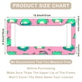 thumbnail image 3 of 1 Pcs Cute Frogs on Pink Background License Plate Frame,License Plate Cover for Car Decorative Parts,Aluminum License Plate Bracket Holder Rust-Proof for US Standard Car, 3 of 8