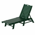 thumbnail image 3 of Malibu Poly Reclining Outdoor Patio Chaise Lounge Chair Adjustable, Dark Green, 3 of 10